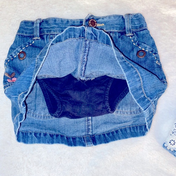 2 Denim Jean shorts/skirt - Picture 3 of 7